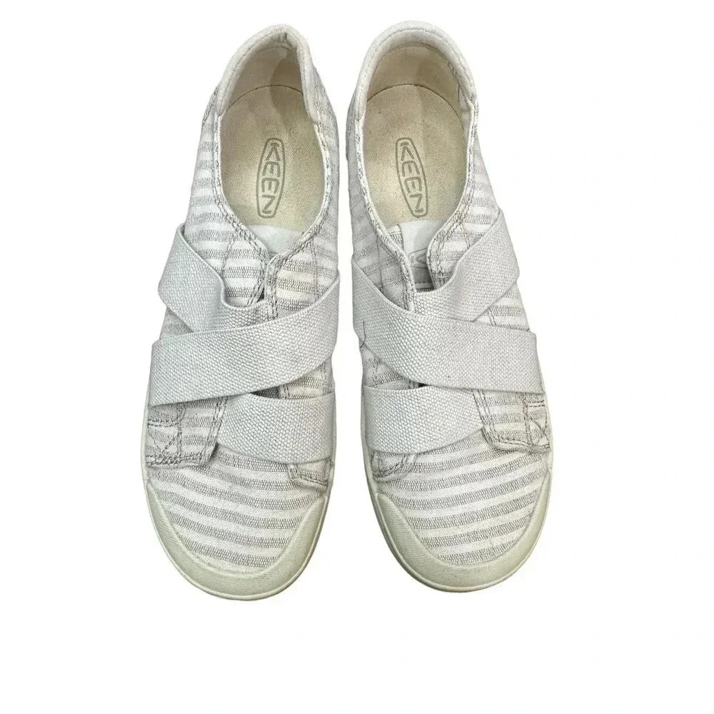 Keen Women's Elsa IV Gore Beige Canvas Slip On Casual Sneakers Size US 8.5